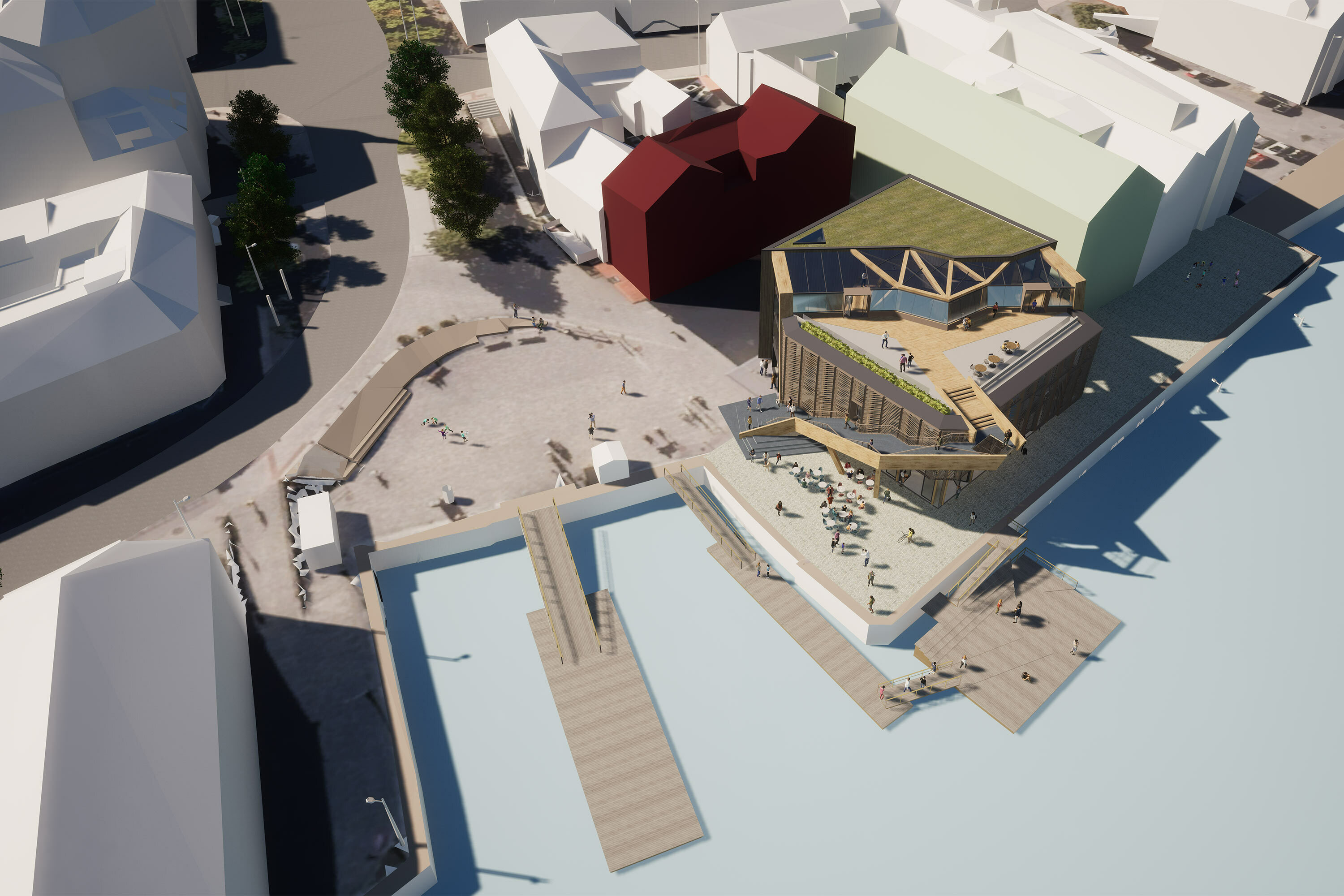 Nye ravnkloa trondheim fiskehall mathall historisk sted i trondheim oversiktsbilde